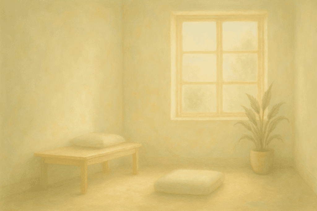 ambiente limpo e energizado com luz natural e boa vibração