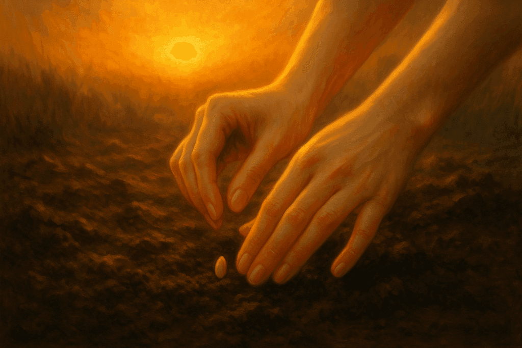 ritual simbólico de reconexão com a terra e com os ciclos espirituais ancestrais