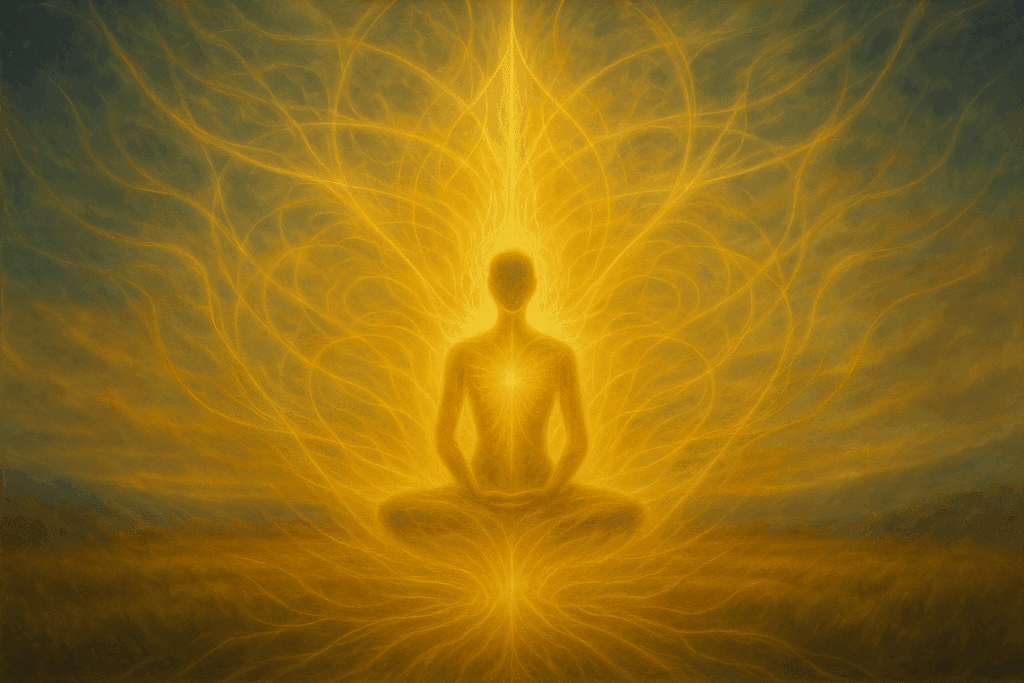 Meditação de alinhamento conectando mente, corpo e espírito