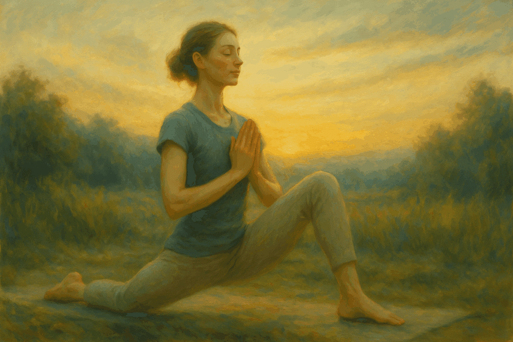 Corpo em equilíbrio através de prática consciente de yoga