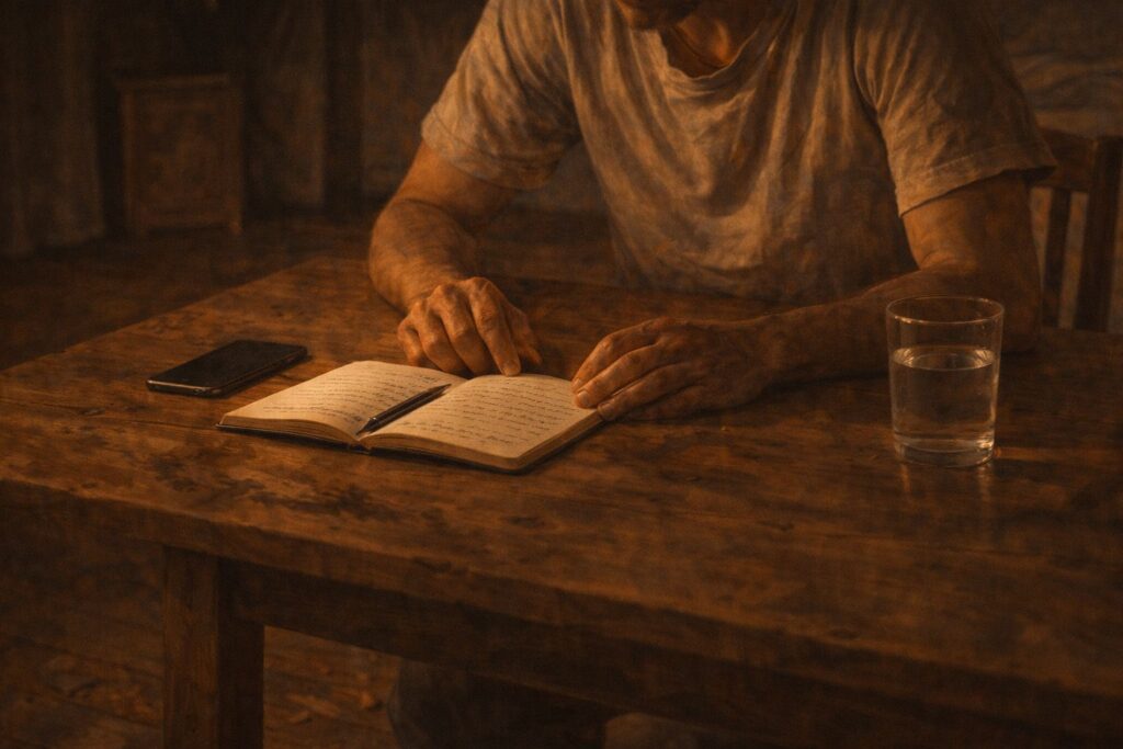 Momento de pausa e reflexão antes de retomar a própria vida em ordem e com mais verdade