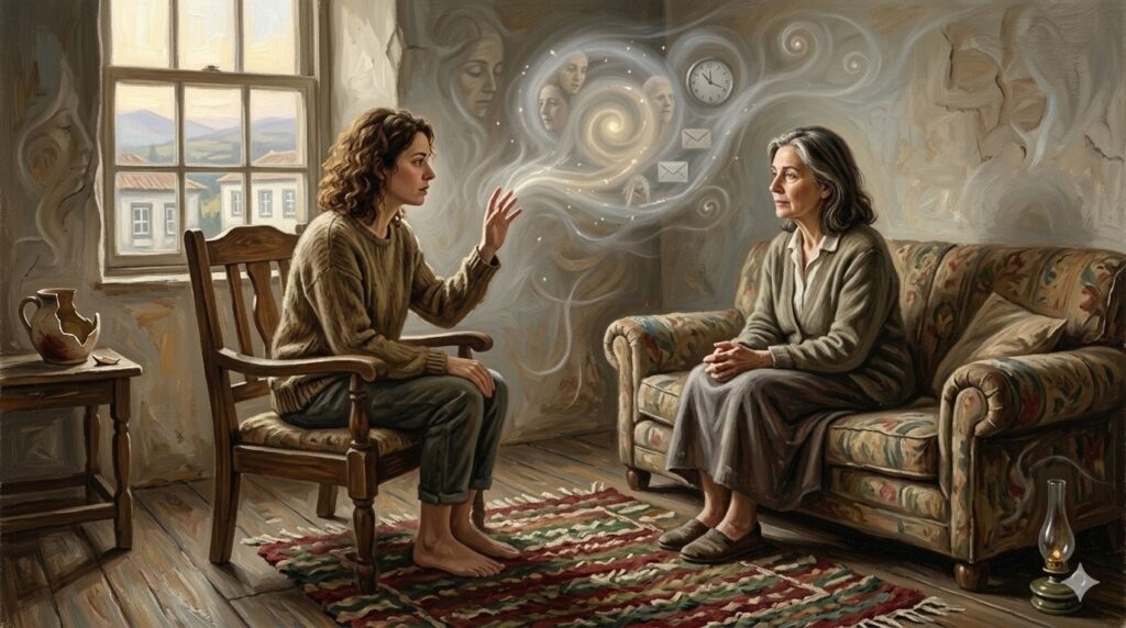 Conversa com limite e escuta como prática espiritual nas relações.
